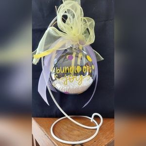 *🆕 Bundle of Joy Yellow and Purple, Decorative Plastic Bulb and Stand, NEW